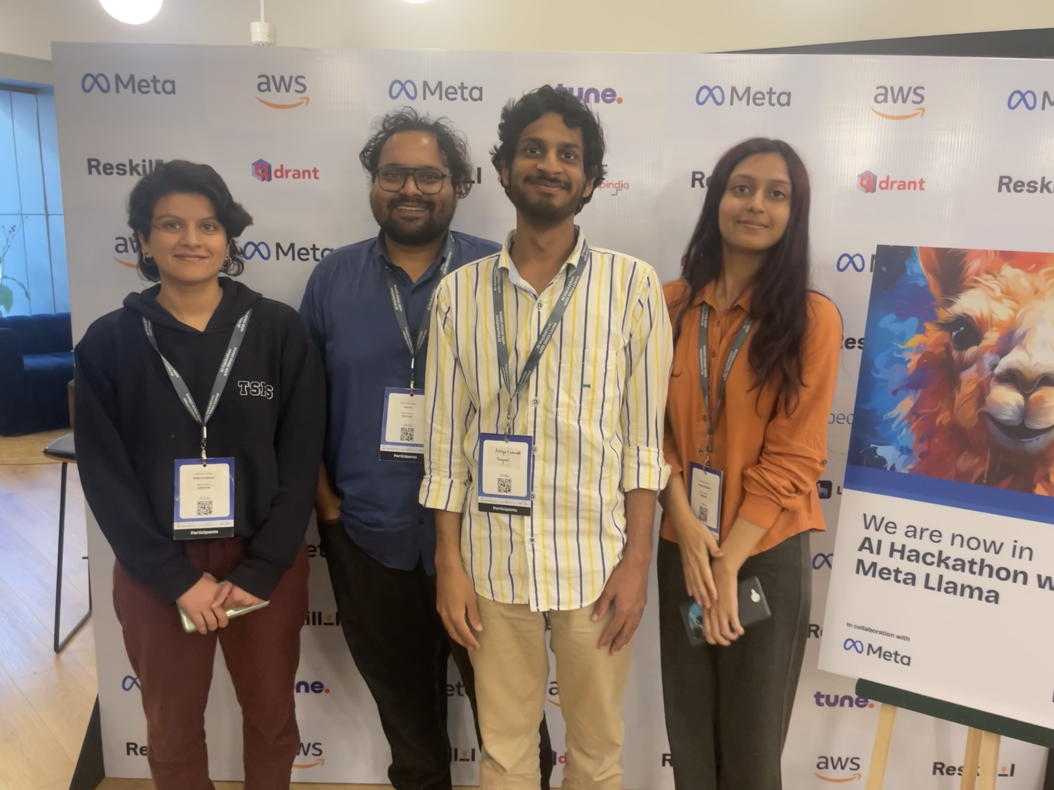 Karya team participates in LLAMA Hackathon