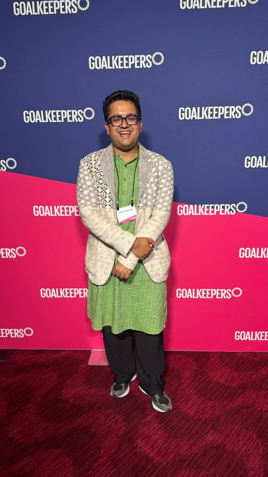 Members of Team Karya attend Goalkeepers Summit