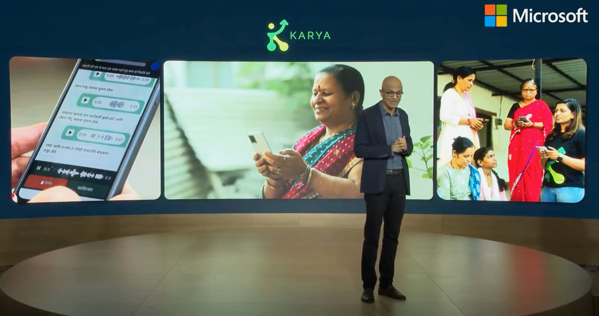 Satya Nadella features Karya in his keynote