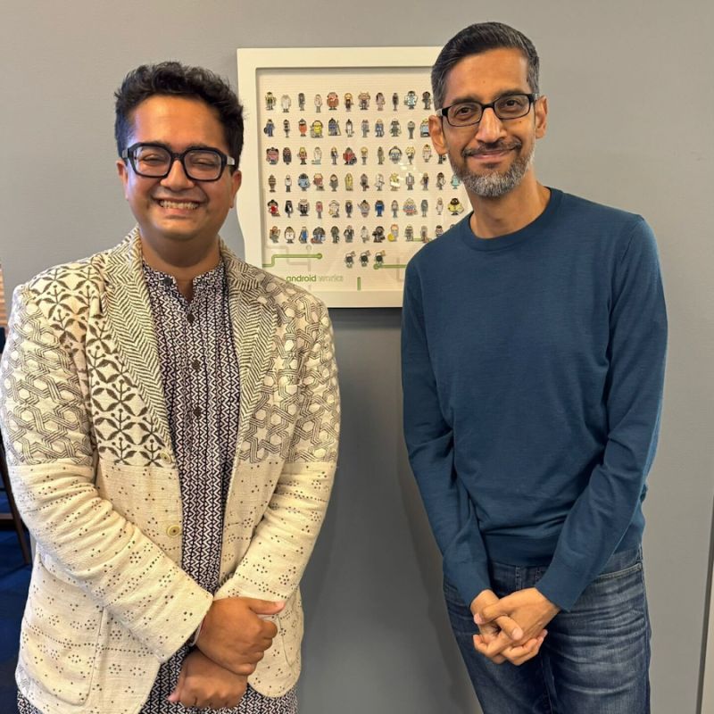 Karya presents our work to Sundar Pichai